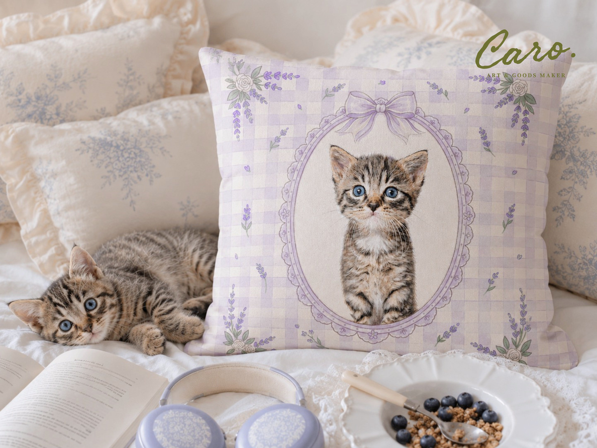 うちの子アートクッションカバー | Pet Portrait Cushion Cover